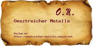 Oesztreicher Metella névjegykártya